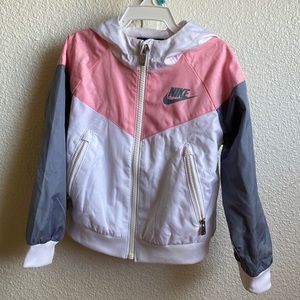 NIKE 2T wind breaker jacket pink grey